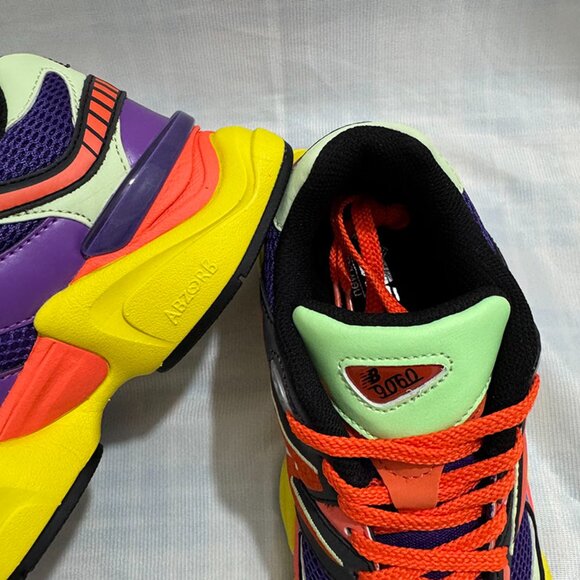 New Balance NB 9060 Prism Purple Mesh Low Top Sneakers - Picture 2 of 6